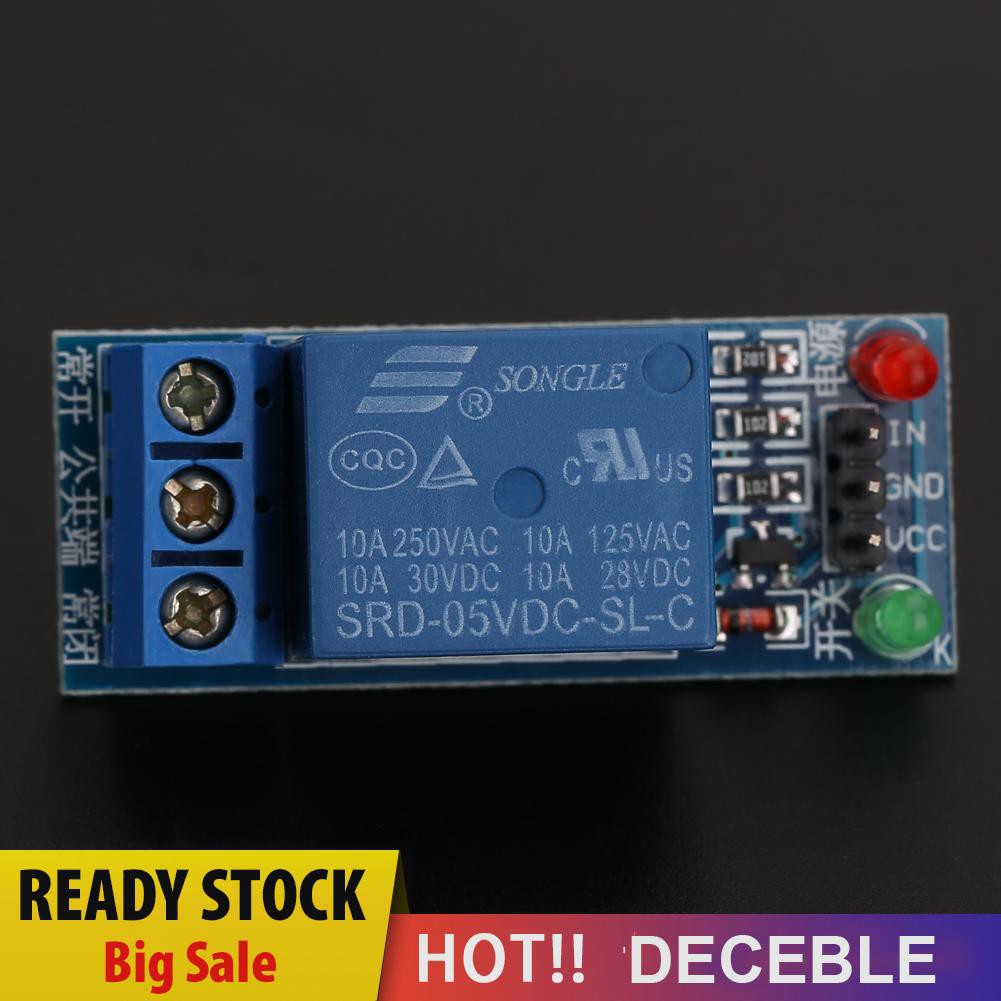 Deceble 5Pcs 1-Channel 5V Relay Module Shield for Arduino 1280 2560 ARM PIC AVR DSP