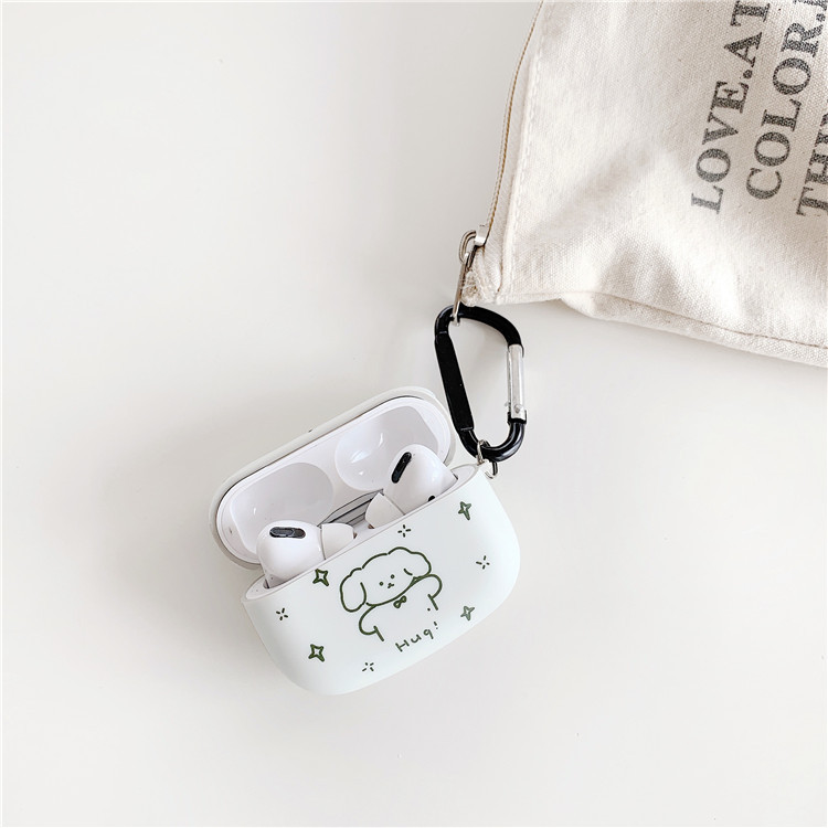 Vỏ Đựng Bảo Vệ Hộp Sạc Tai Nghe Airpods 1 / 2 Hình Chú Cún Xinh Xắn