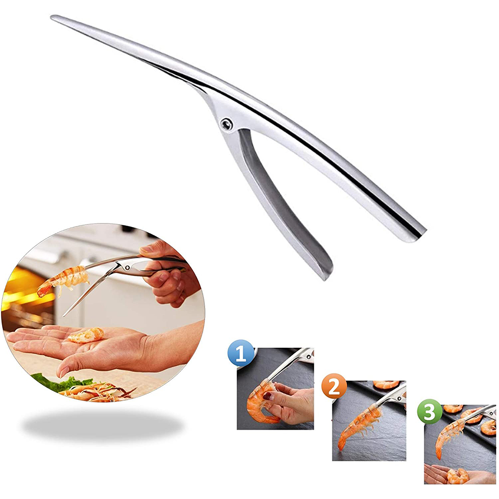 Dụng Cụ Lột Vỏ Tôm Tiện Lợi Bằng Thép Không Gỉ