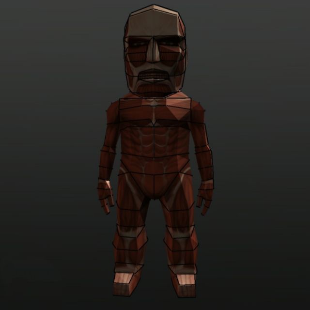 Mô hình giấy anime  chibi Titan Đại Hình/Hộ phápBertholdt Hoover