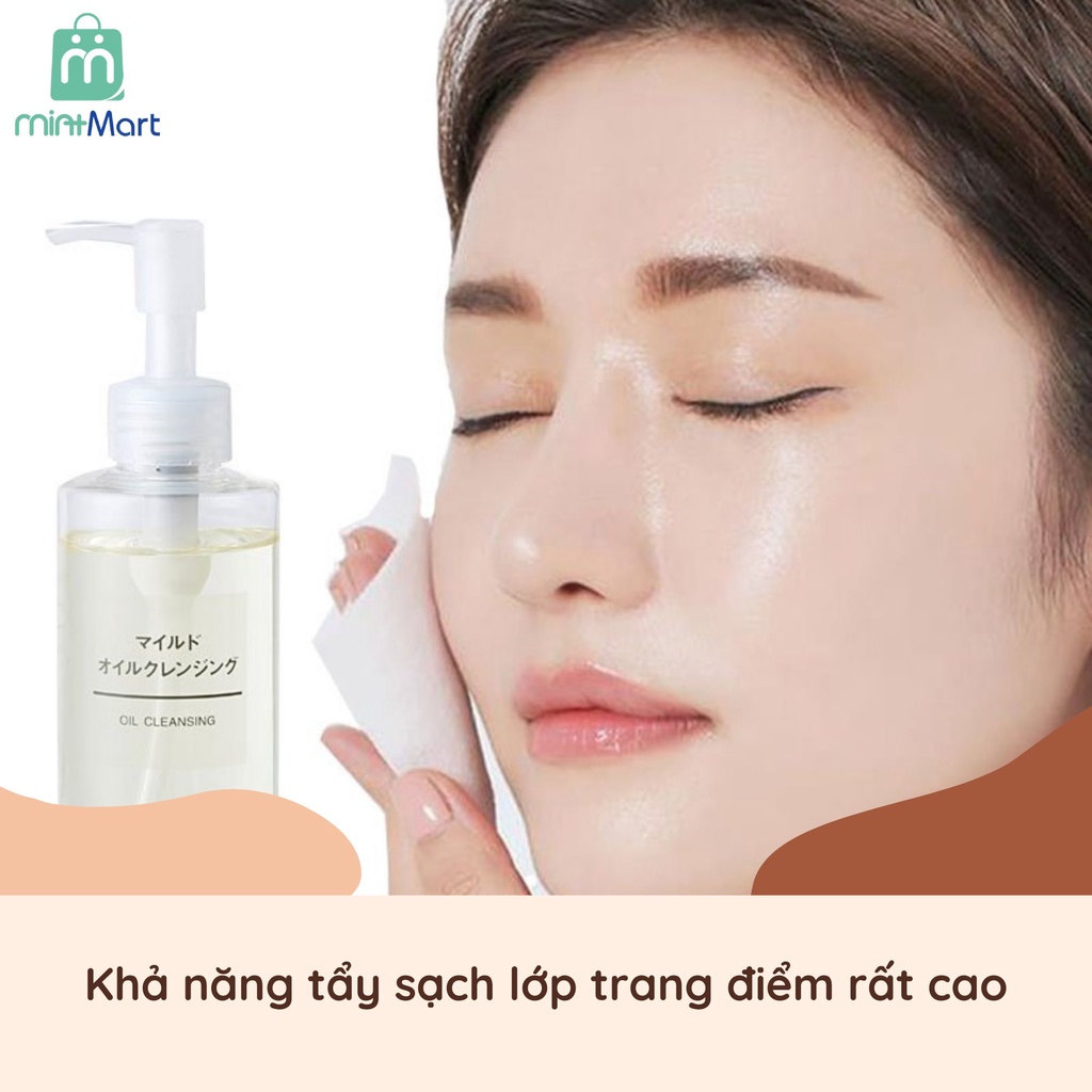 [Chính hãng] Dầu tẩy trang Muji Mild Cleansing Oil Nhật Bản chai 200ml, làm sạch lớp trang điểm và dưỡng ẩm da