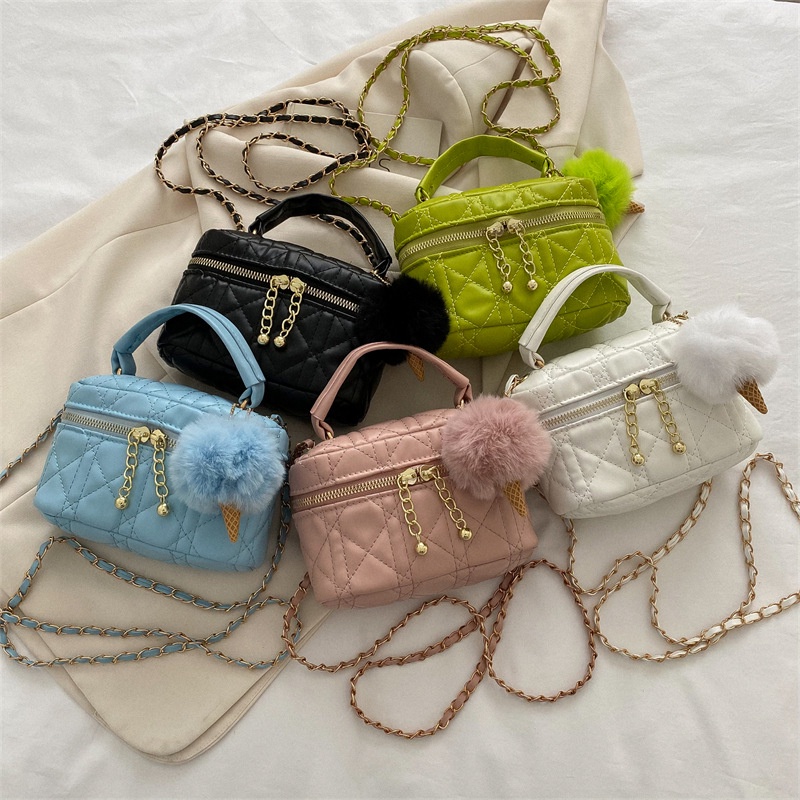 JASMIN NOIR Túi Xách Tote Hộp Vuông Có Dây Đeo Sợi Xích Kẻ Sọc Caro Thời Trang Cho Nữ