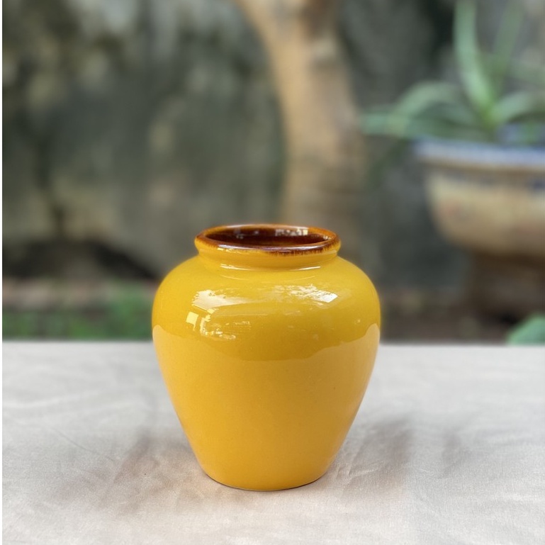 Cốc lu uông nước, vò uống rượu, uống bia chất gốm sứ Bát Tràng