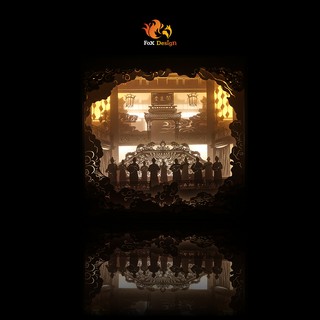 Đèn giấy nghệ thuật - Nhã Nhạc Cung Đình Huế (kirigami lightbox)