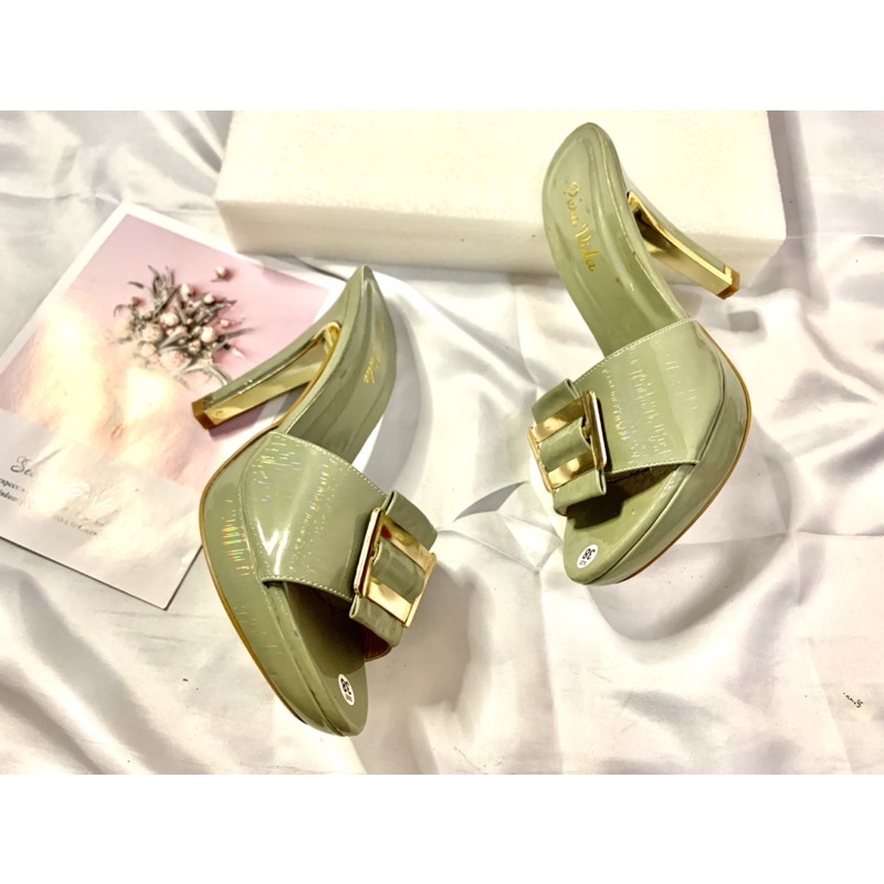 Dép cao gót, dép nữ đế đúp 12 phân GCG04 __