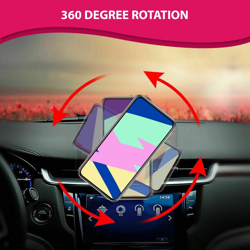 Giá Đỡ Điện Thoại Mini Bằng Kim Loại Hít Nam Châm Ổn Định Cho Xe Hơi