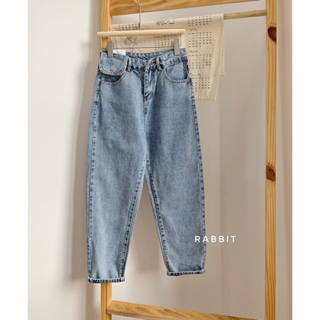 Quần baggy chất jean túi nắp