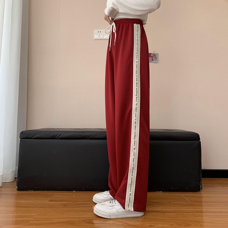 SUXI Quần Dài Nữ Ống Rộng Lưng Cao Thời Trang Hàn Quốc Mới