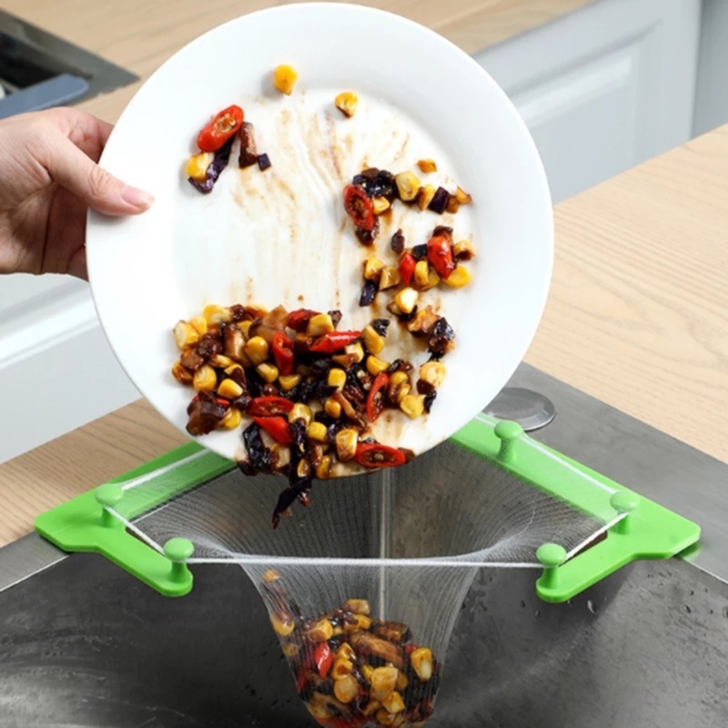 1 bộ rổ tam giác treo bồn rửa chén