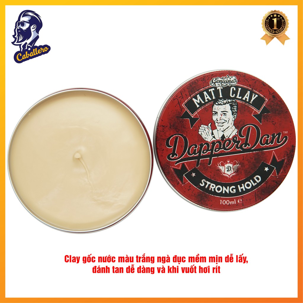 Sáp vuốt tóc Dapper Dan Matt Clay Strong Hold 100g