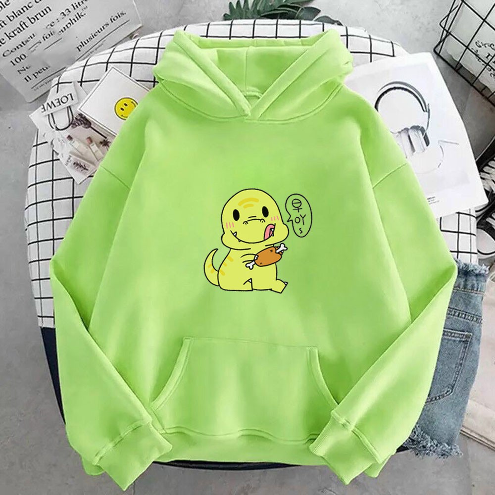 Áo hoodie nam nữ hình Khủng Long dễ thương, chất nỉ dày dặn, nón 2 lớp, thích hợp làm áo cặp William - DS134