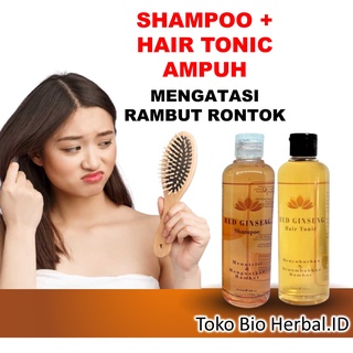 Image of Paket Sampo Rambut Rontok Dan Hair Tonik Rambut Rontok Penyubur Rambut Rontok Red Ginseng B6P