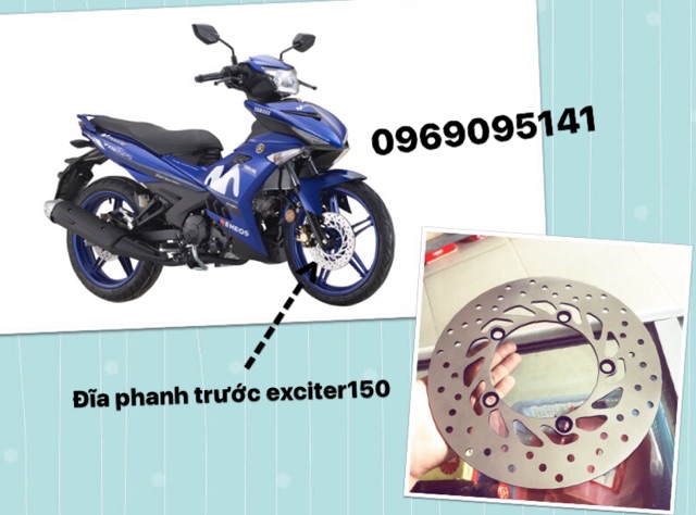 Đĩa thắng phanh trước sau exciter150