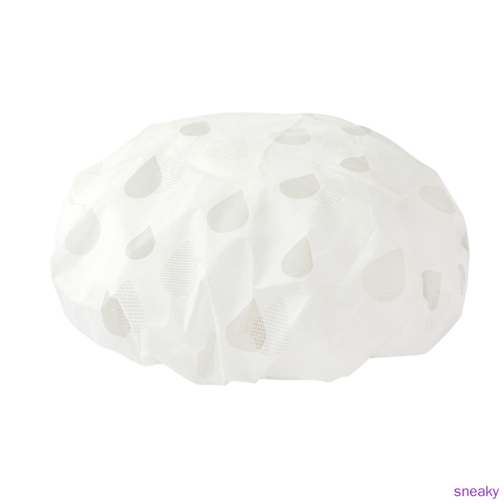 Mũ Trùm Tóc Khi Tắm Bằng Nhựa Eva Co Giãn Chống Thấm Nước In Họa Tiết Giọt Nước Có Thể Tái Sử Dụng Màu Sắc Ngẫu Nhiên