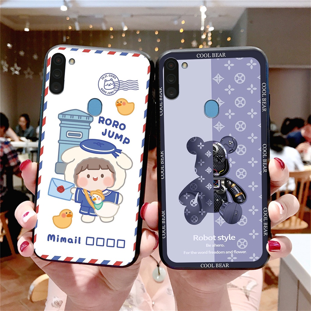 Ốp lưng Samsung Galaxy A11 in hình 3D gấu mới nhất - sang - chảnh - ĐẸP- BỀN