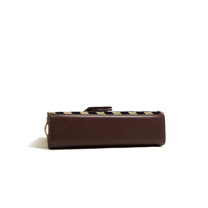 Túi xách cầm tay họa tiết sọc caro thoải mái thời trang cao cấp cho nữ