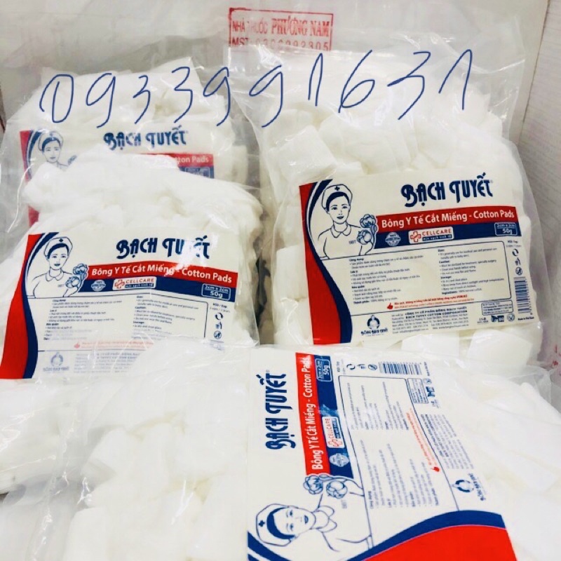 Bông BẠCH TUYẾT cắt miếng nhỏ gói 50g