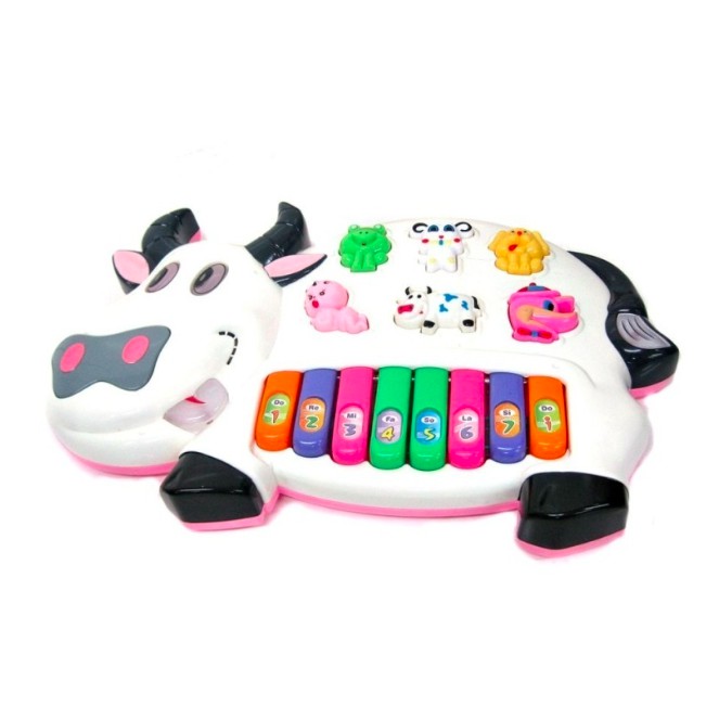 Đồ chơi đàn piano hình chú bò sữa