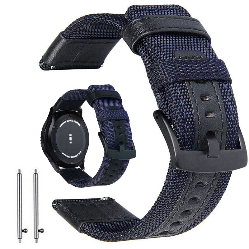 Dây Đeo Vải Nylon Tháo Lắp Nhanh Thay Thế Cho Đồng Hồ Samsung Galaxy Watch 42mm 46mm 20mm 22mm