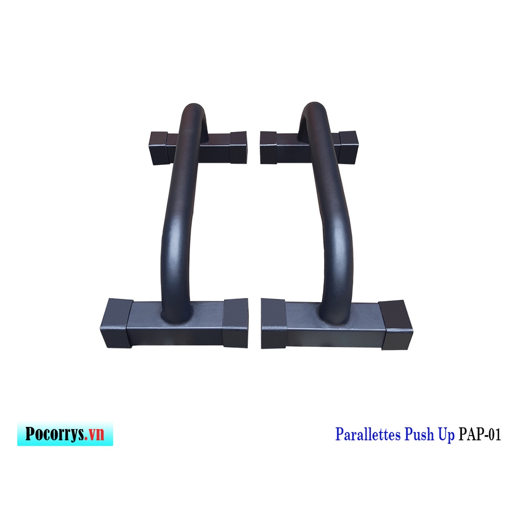 Dụng cụ chống đẩy hít đất Parallettes Push up cao 18cm, Pocorrys PAP-01, Màu đen/Full black