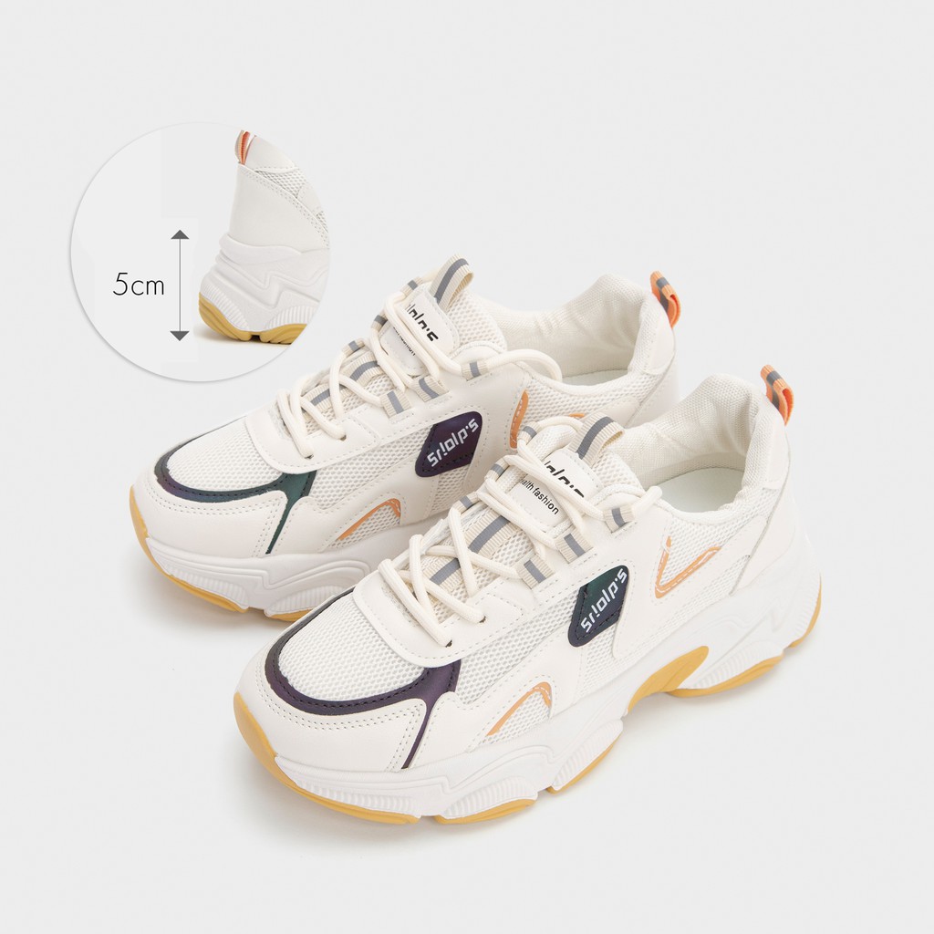 Giày Thể Thao Nữ Đế Nâu Phối Màu 5Phân HAPAS - GSK569 | BigBuy360 - bigbuy360.vn