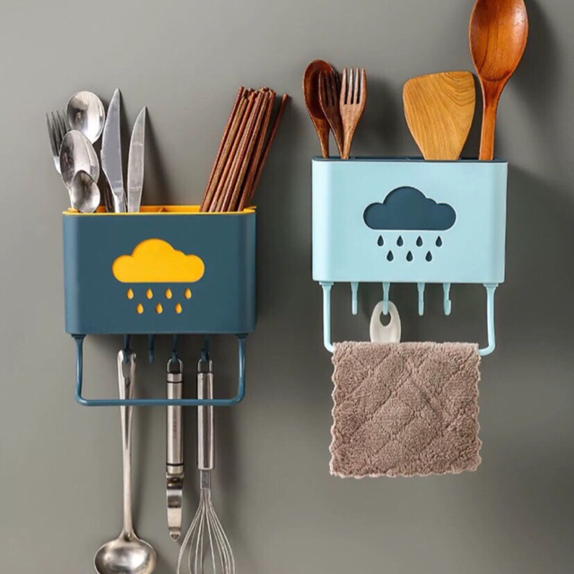 GIÁ GẮN TƯỜNG ĐỰNG ĐŨA THÌA VÀ ĐỒ DỤNG TIỆN ÍCH