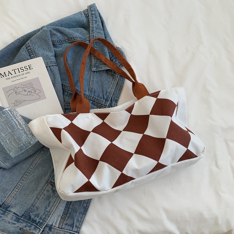 Túi xách canvas sức chứa lớn mẫu mới mùa hè phong cách phương Tây 2021