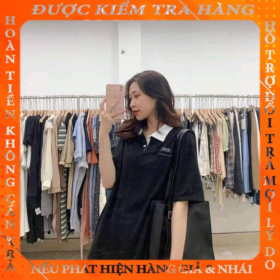 Áo thun POLO nữ tay lỡ có cổ phông form rộng freesize unisex mặc đi học, cặp, nhóm, lớp in hình DỄ THƯƠNG M700 shopamei