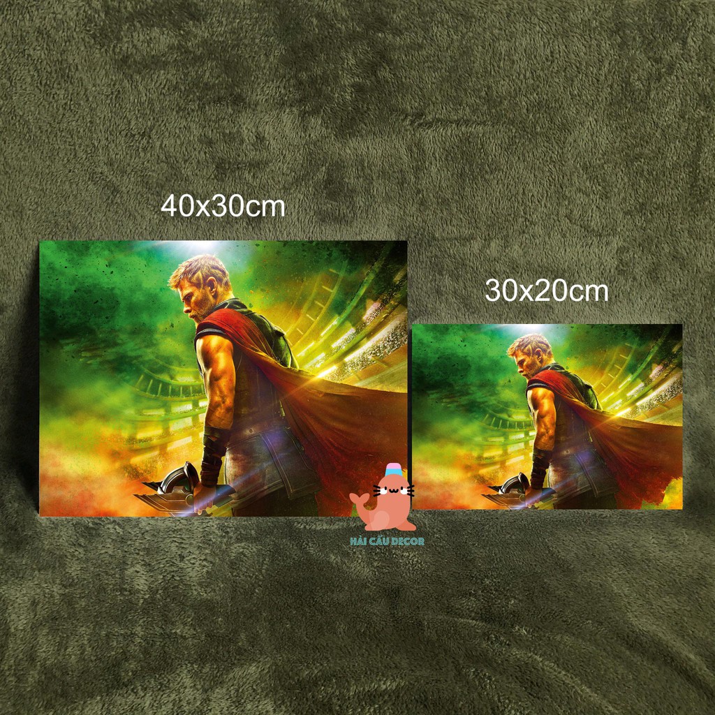 (Nhiều mẫu) Tranh treo tường Thần Sấm Thor - Tranh treo không đóng đinh