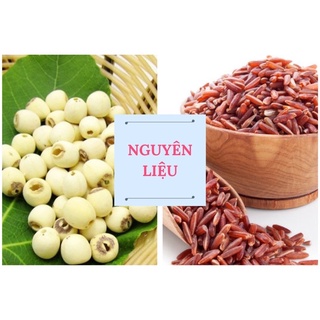 500gr bột gạo lứt mix hạt sen nguyên chất rang xay nhà làm tỉ lệ 6/5