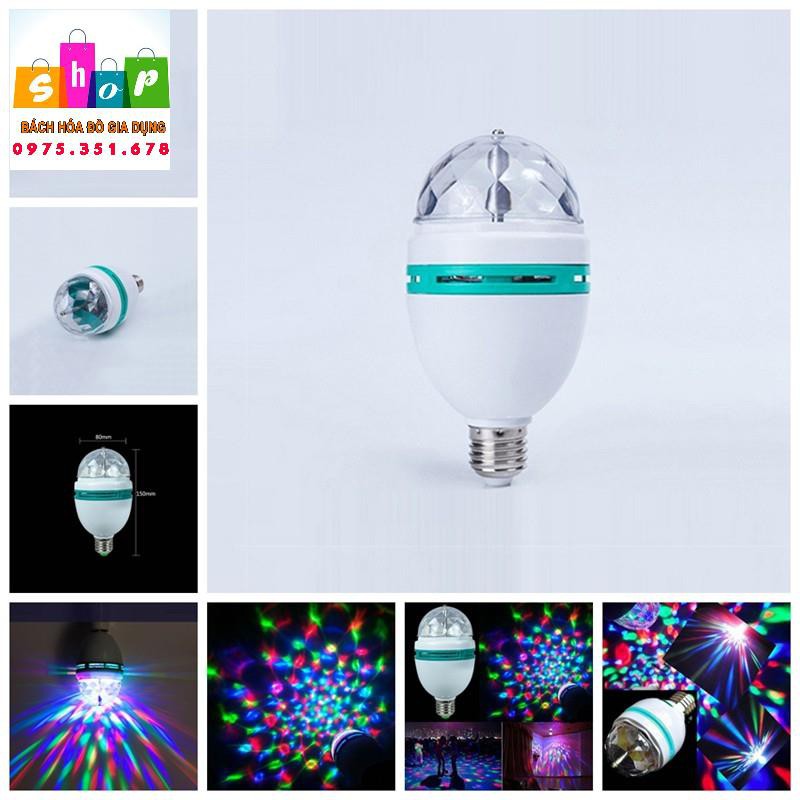 Bóng đèn xoay chiếu ánh sáng nhiều màu 3W E27 LED RGB dùng để trang trí giáng sinh / sàn nhảy / quán bar