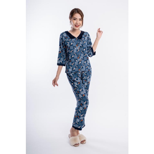 Bộ lanh quần dài áo tay lỡ nữ B09.2119 - Thời Trang Gia Đình VT
