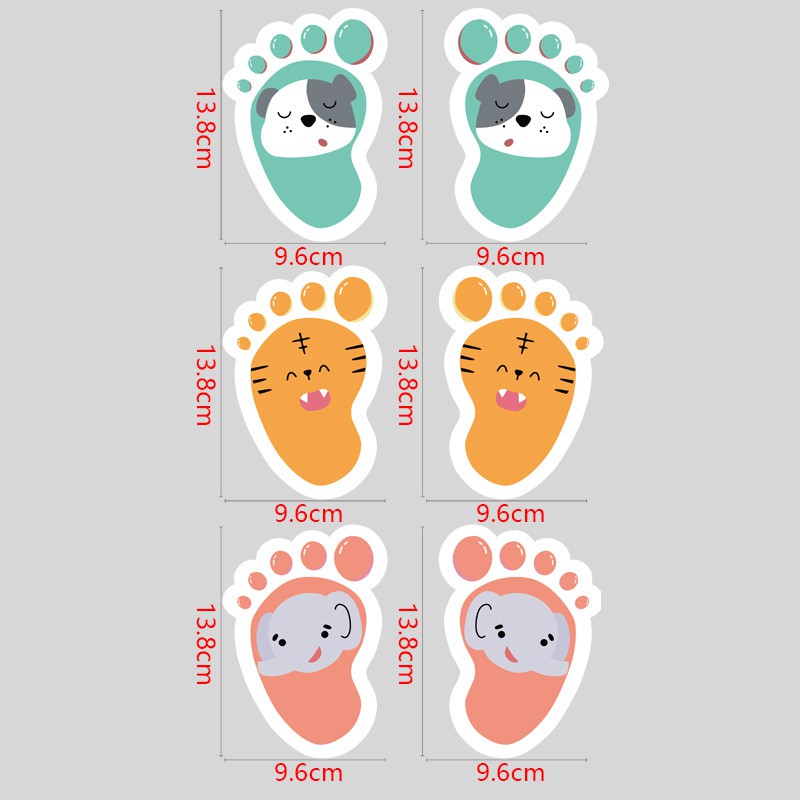 Decal Dán Tường Hình Bàn Chân &amp; Công Tắc Điện - Được Chọn Mẫu