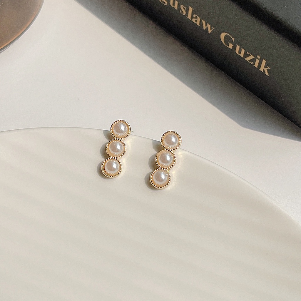 Bông tai, Khuyên tai Nơ điểm hạt trai thanh lịch, Her Accessories H103