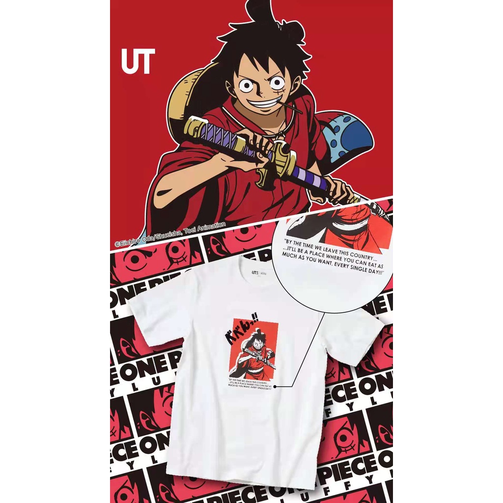 Uniqlo Áo Thun Ngắn Tay In Hình Anime One Piece Độc Đáo Thời Trang
