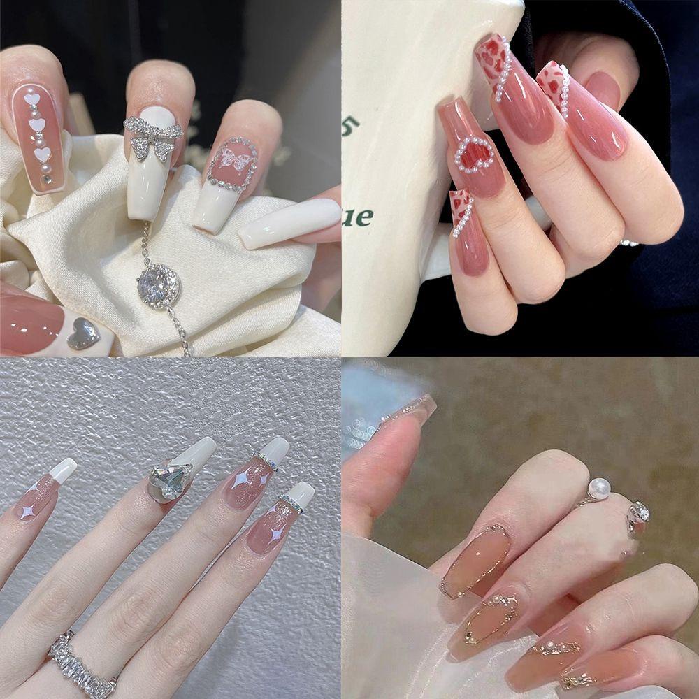 Bộ 24 Móng Tay Giả Che Phủ Toàn Diện Tháo Rời Được