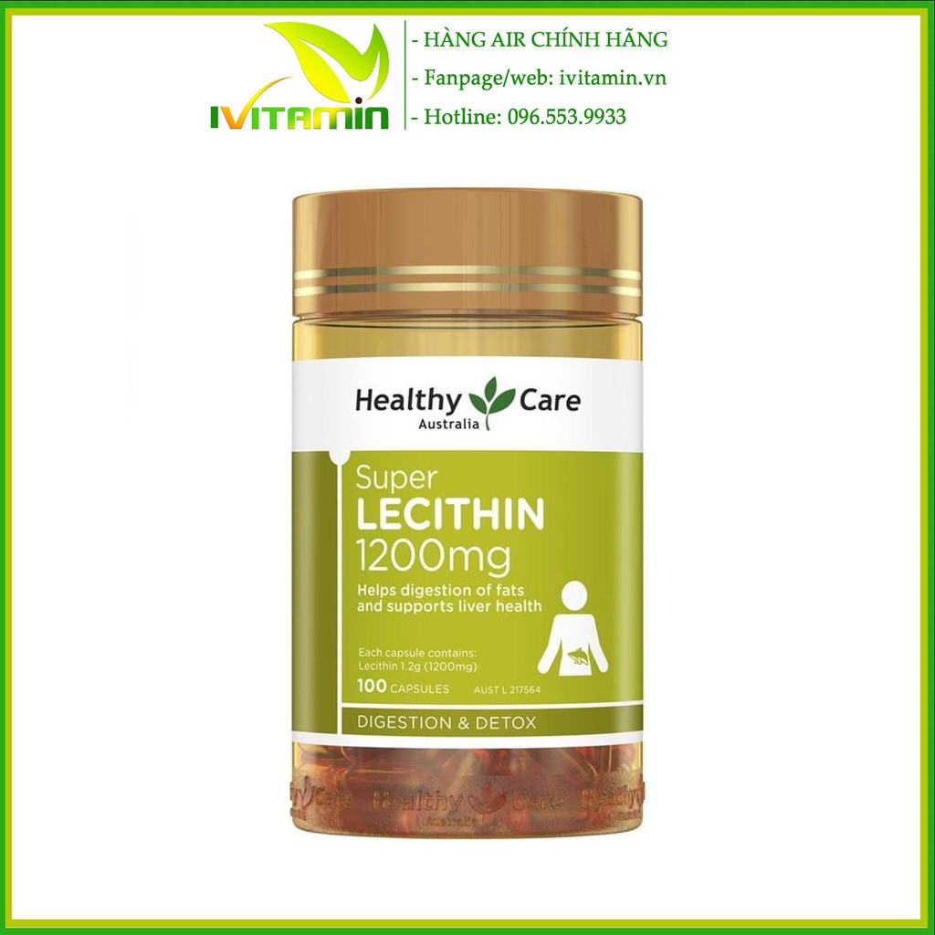 Mầm đậu nành Healthy Care Super Lecithin 1200mg điều hòa nội tiết đẹp da 100 viên | Thế Giới Skin Care