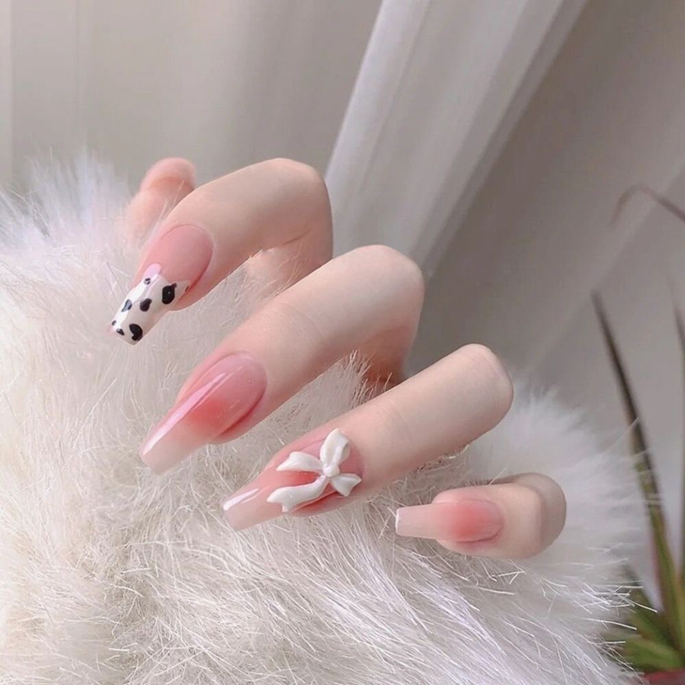 [Hàng mới về] Set 24 móng tay giả thiết kế xinh xắn thời trang cho nữ