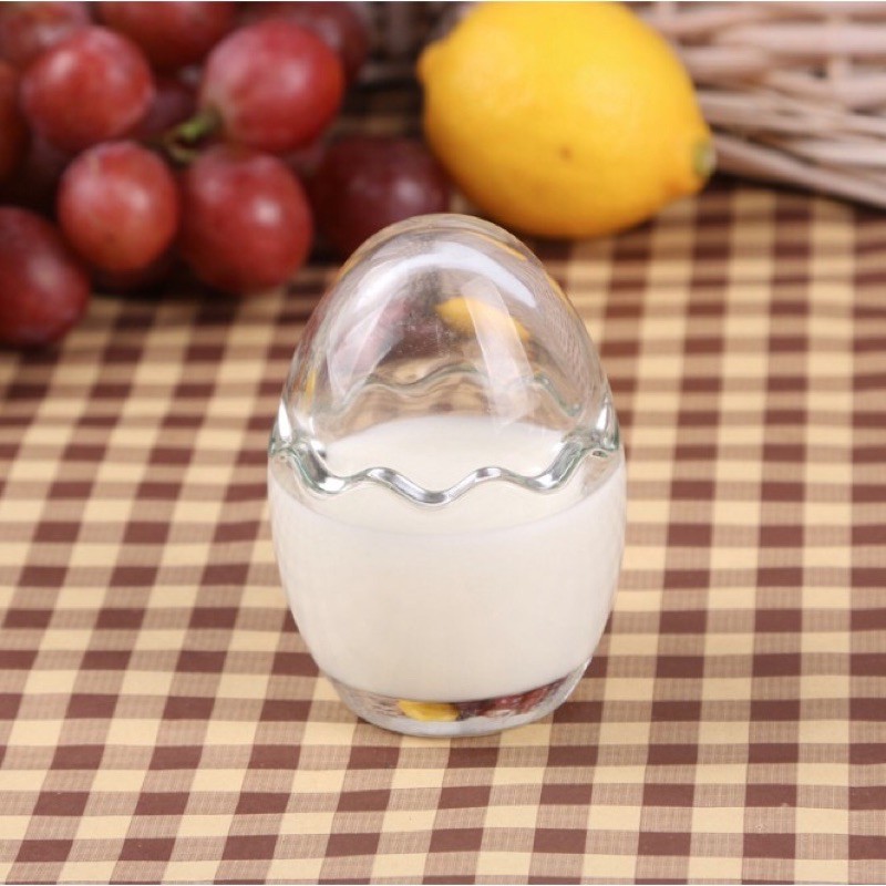 Trứng thuỷ tinh 60ml làm sữa chua, pudding cho bé