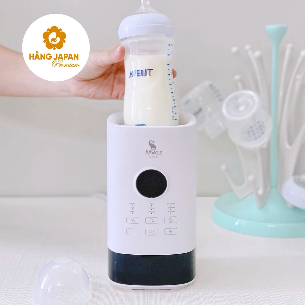 Máy hâm sữa siêu tốc Moaz bebe MB033 - Phù hợp tất cả loại bình, nhỏ gọn, tiện lợi - BH 12 tháng