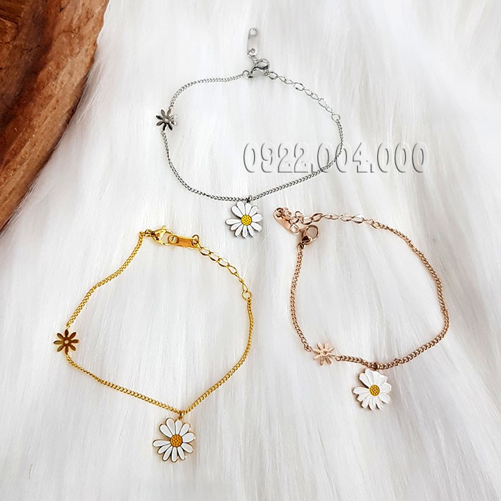 Lắc tay nữ, lắc tay bông cúc titan LZ1567