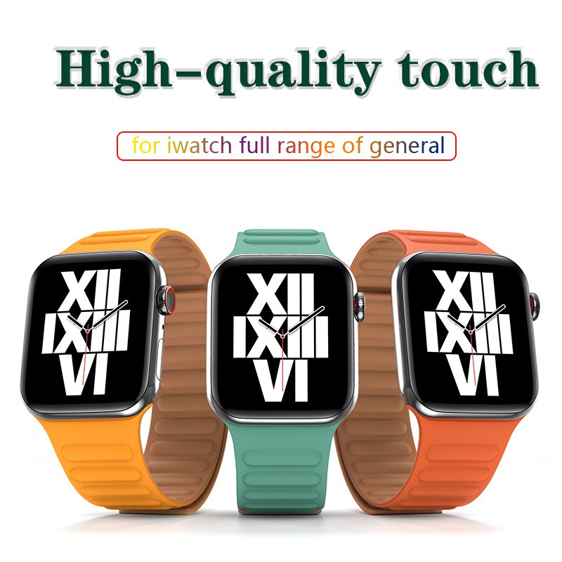 Dây Đeo Thay Thế Bằng Da Từ Tính Chuyên Dụng Cho apple Watch7/6/se/5/4/3/2/1
