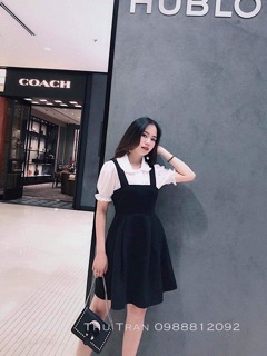 ÁO BÈO TAY PHỒNG + VÁY XOÈ