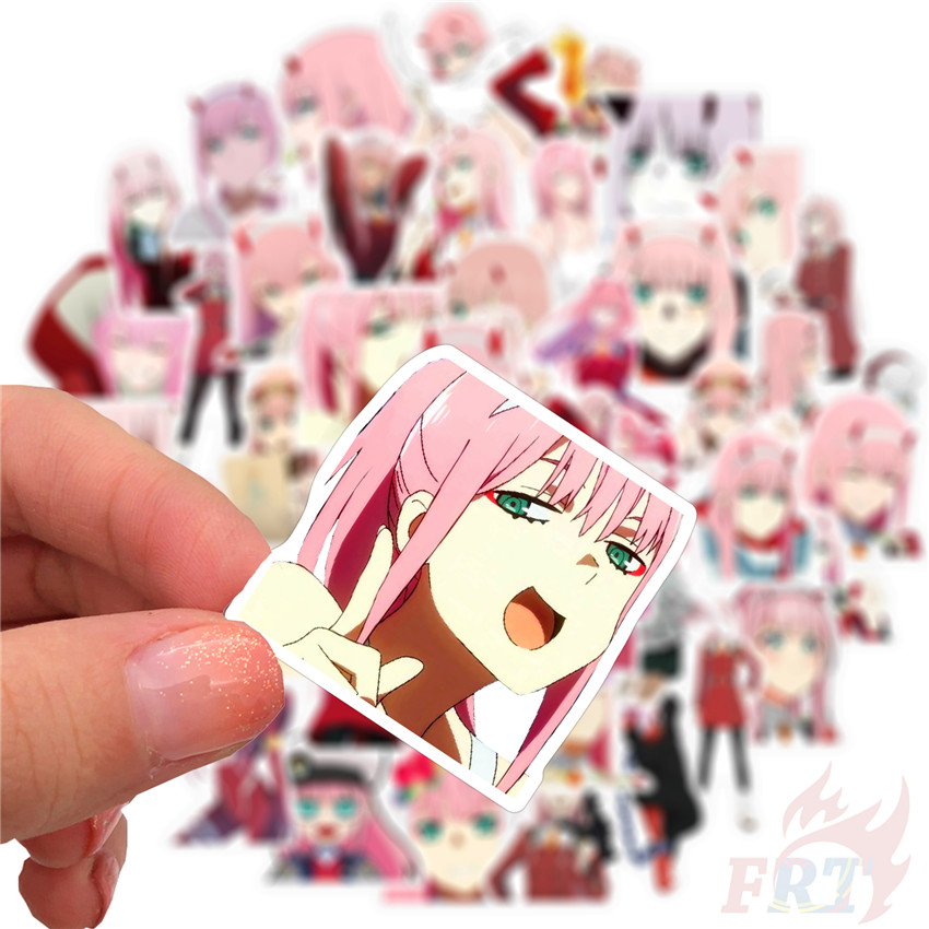 Bộ 50 miếng dán hình anime DARLING in the FRANXX chống thấm nước thời trang DIY