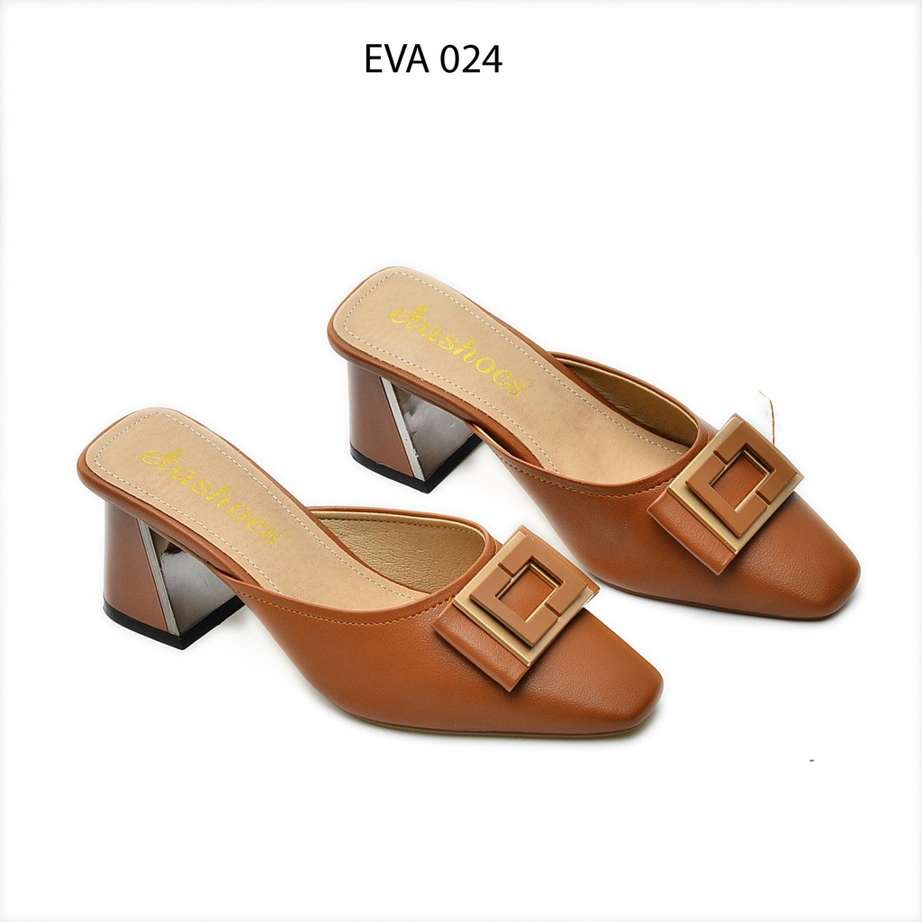 Mặc gì đẹp: Thời trang với Giày sục da cao cấp 5cm phối nơ khóa 5cm Evashoes EVA024