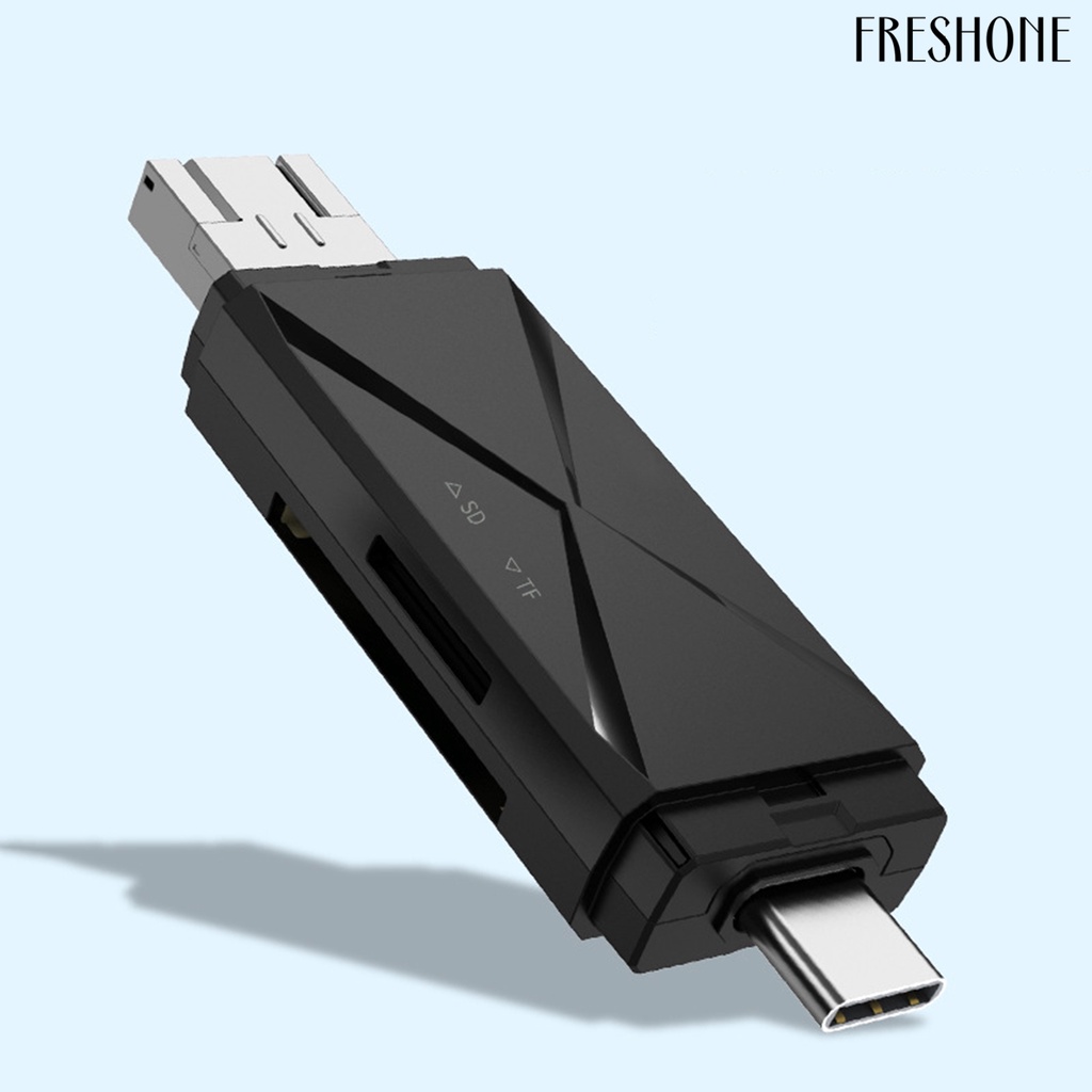 Đầu Đọc Thẻ Nhớ 4 Trong 1 USB 2.0 2 Khe Cắm OTG Micro-SD / TF Cho Điện Thoại | BigBuy360 - bigbuy360.vn