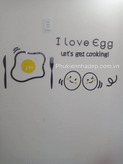 Tranh dán tường phòng bếp/phòng ăn, tranh mica 3D- Mẫu trứng, tranh trang trí phòng khách, phòng ngủ, phòng bếp