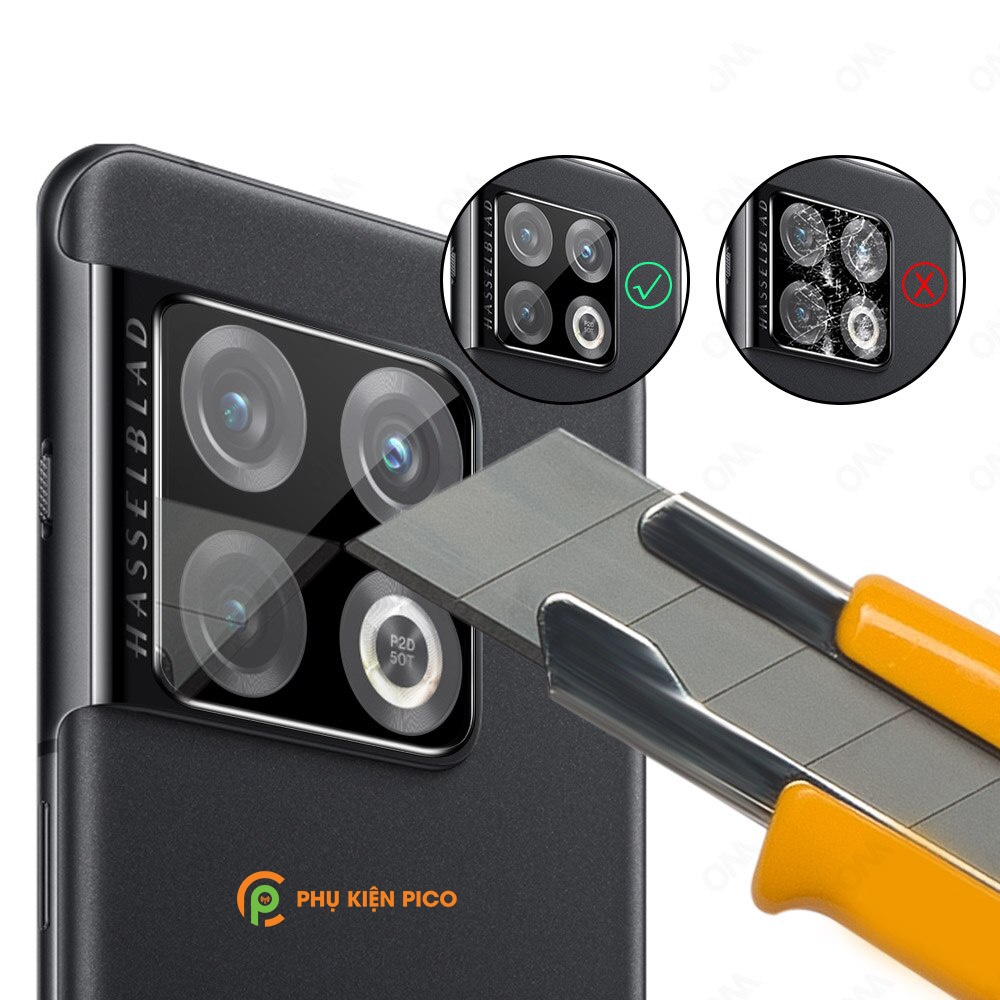 Dán camera Oneplus 10 Pro thấu kính nổi 3D - Cường lực camera Oneplus 10 Pro độ cứng 9H trong suốt