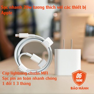 [CHÍNH HÃNG]SẠC NHANH APPLE IPHONE 20W TYPE-C dùng cho iPhone 8/X/XR/XS/11/12/13[FREE SHIP]
