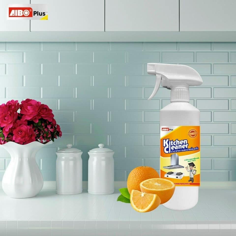 Chai xịt tẩy bếp đa năng KITCHEN CLEANER AIBO PLUS THÁI LAN 500ml siêu tiện dụng